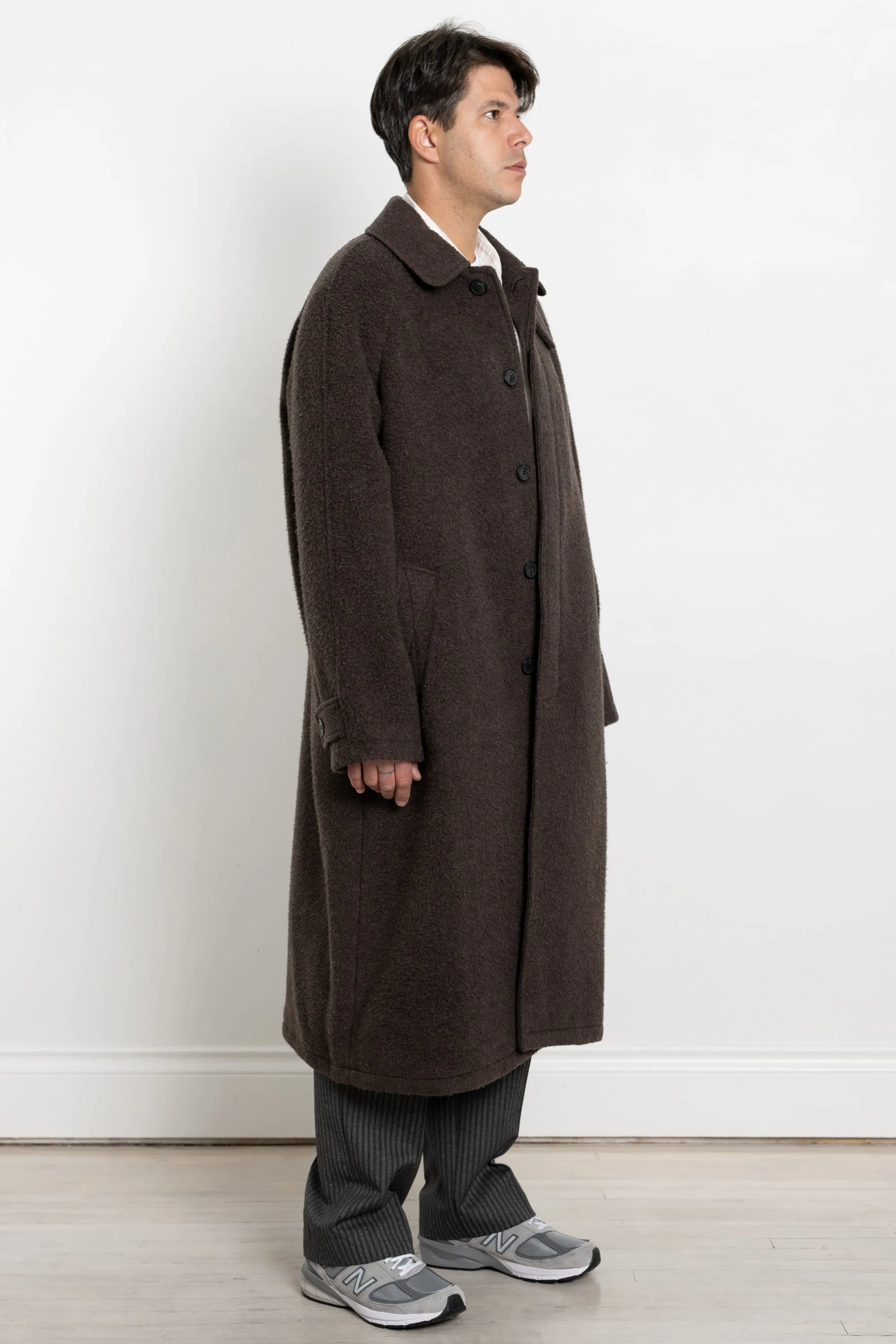 Installation Coat Brown Fuzz Recycled Wool