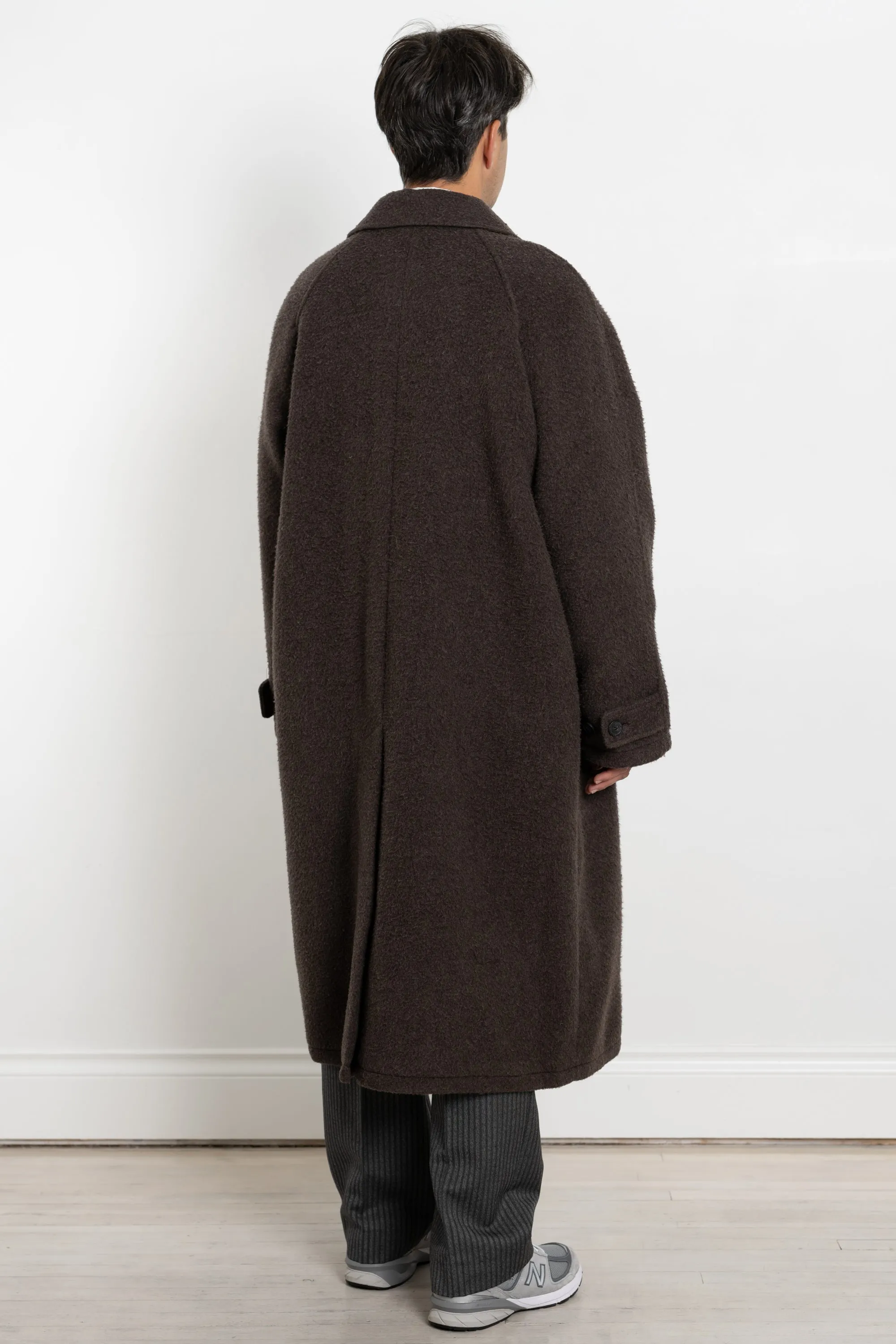 Installation Coat Brown Fuzz Recycled Wool