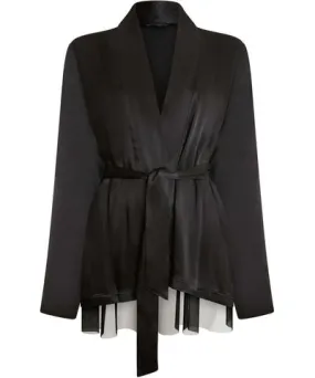 James Lakeland Women's Black Belted Tulle Jacket