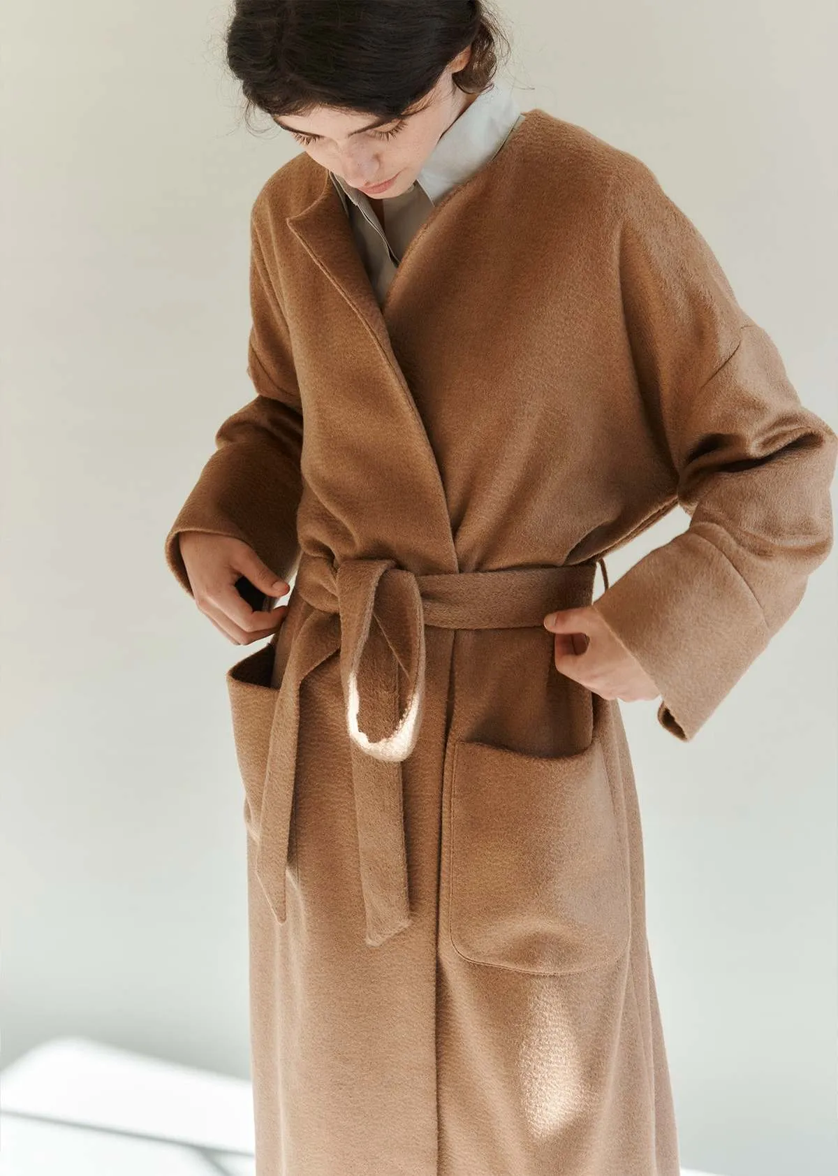 Kids Caramel Baby Hair Blanket Coat - Camel