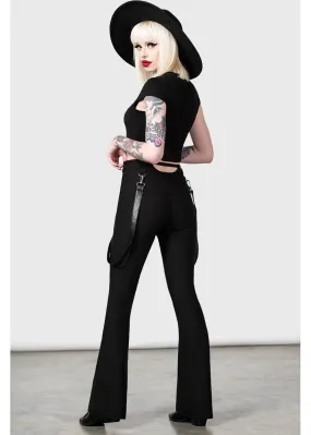 Killstar Cutout Bondage Pants Black