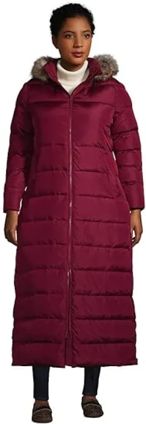 Lands' End Ladies' Maxi Down Coat Rich Burgundy