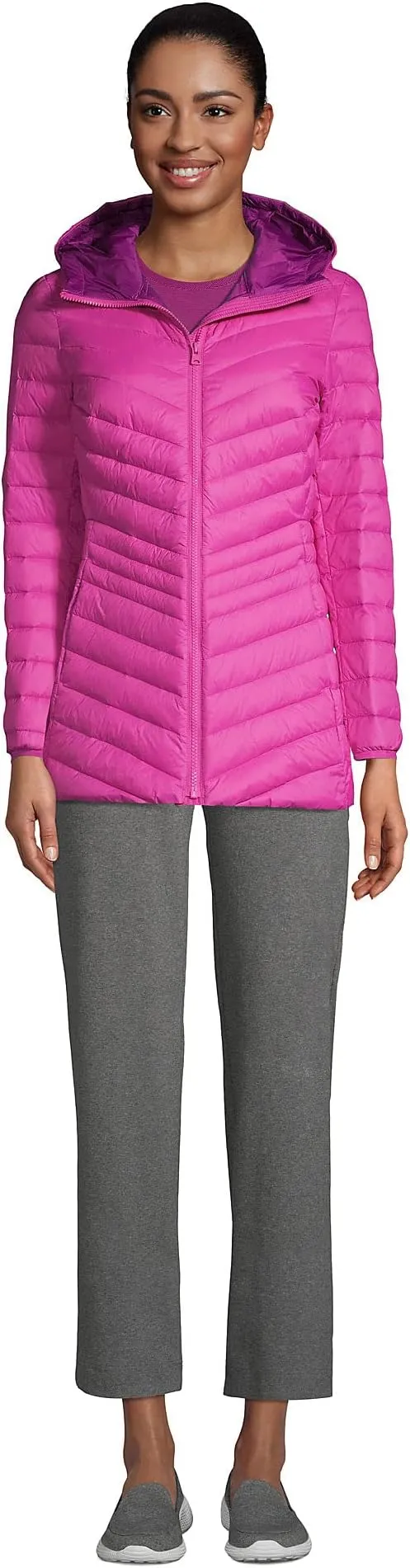 Lands' End Ladies' Ultralight Down Puffer Jacket Packable