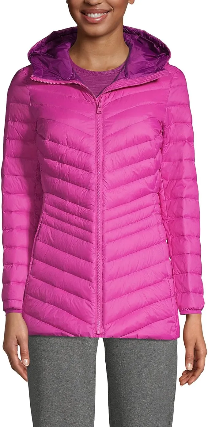 Lands' End Ladies' Ultralight Down Puffer Jacket Packable