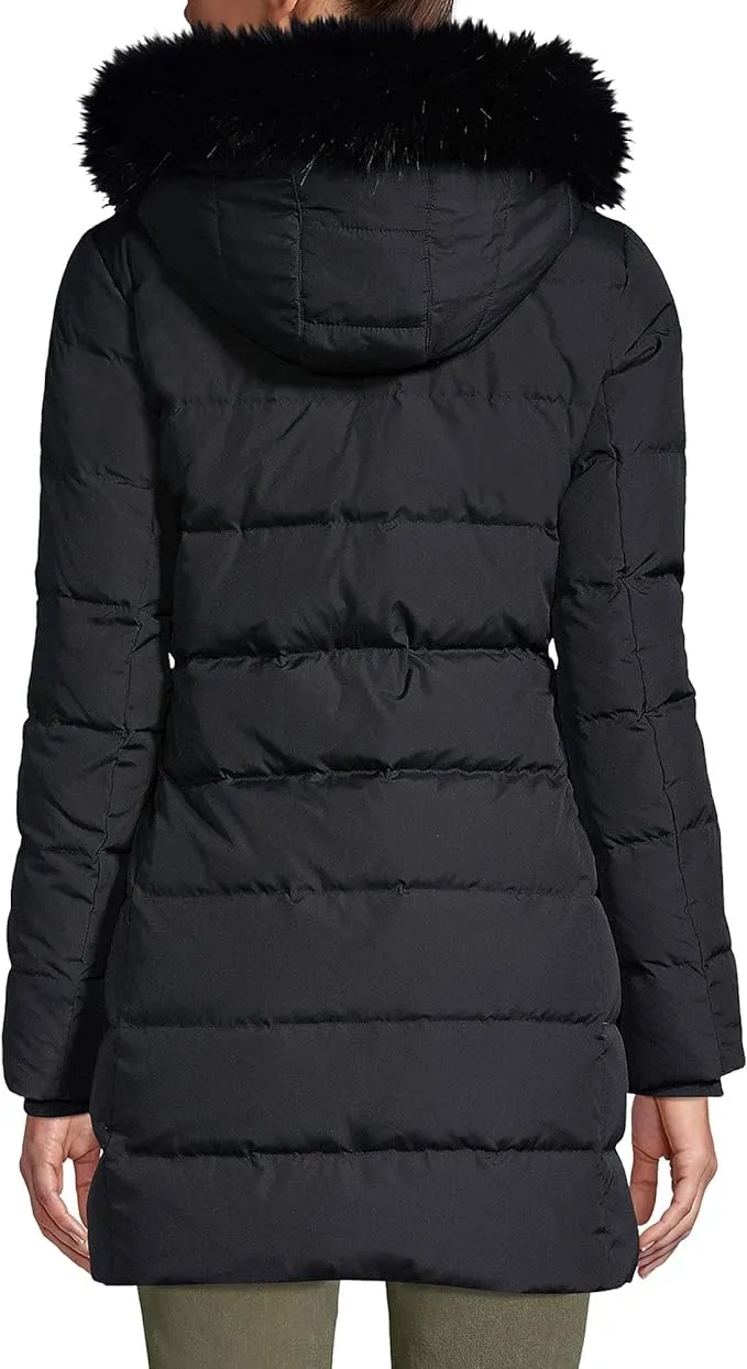 Lands' End Womens Down Winter Coat Black