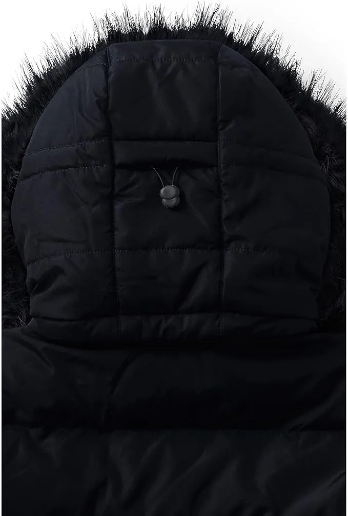 Lands' End Womens Down Winter Coat Black