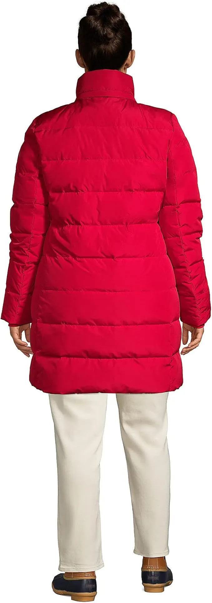 Lands' End Womens Down Winter Coat Rich Red Regular