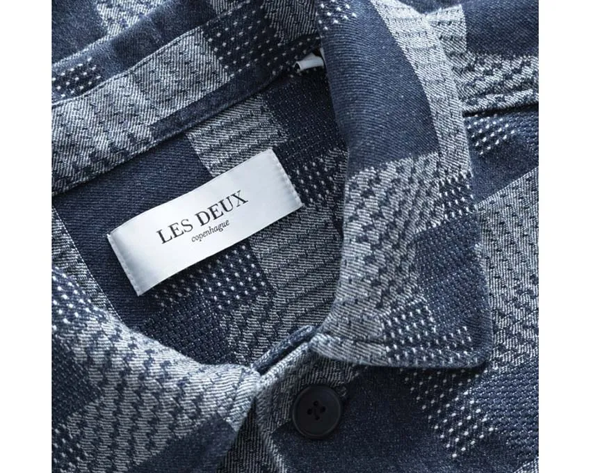 Les Deux Layton Denim Jacquard Overshirt