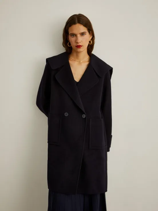 Long coat with wool