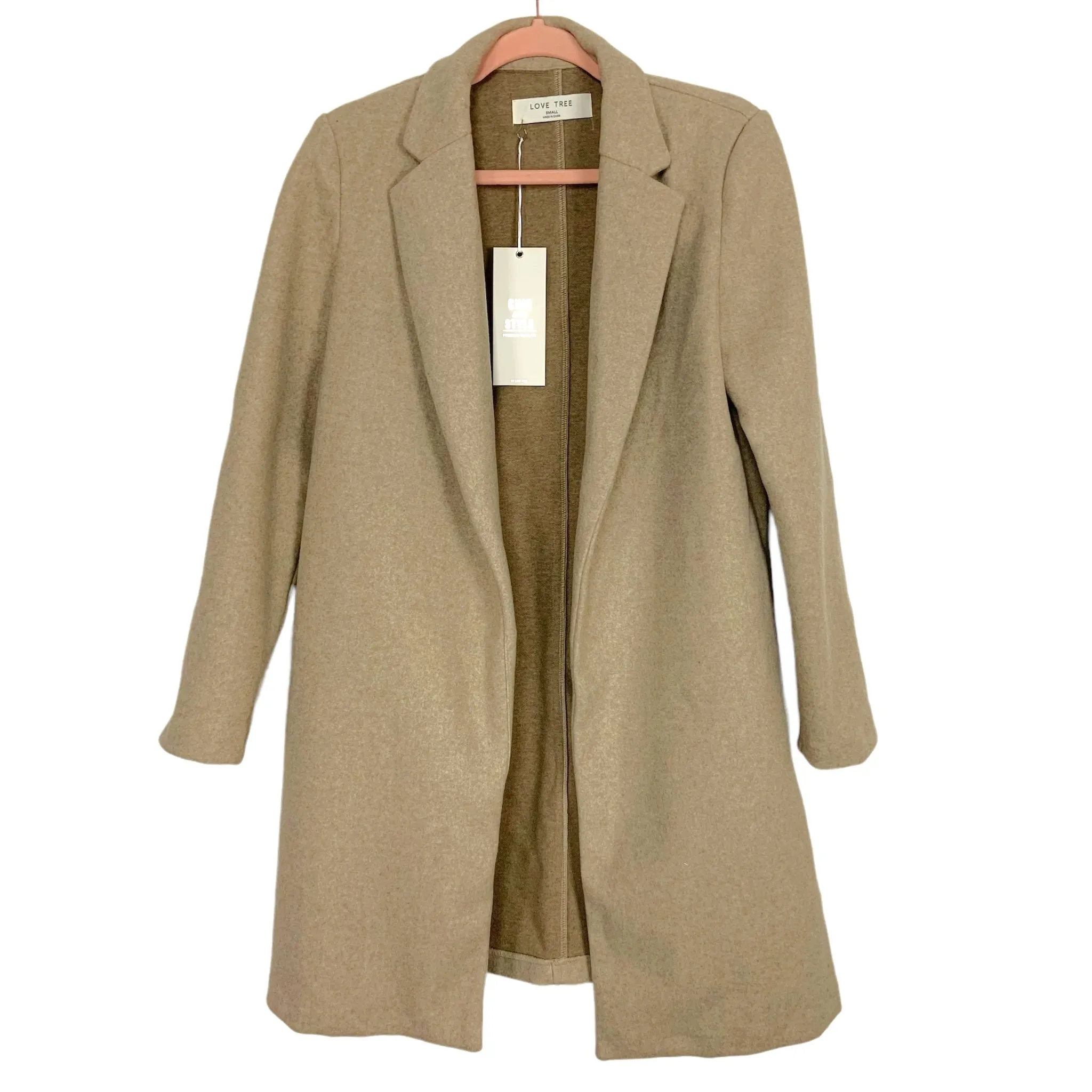 Love Tree Oatmeal Oversized Coat NWT- Size S