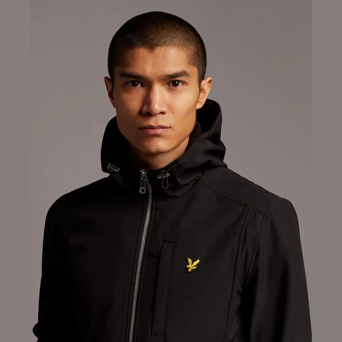 Lyle & Scott Casual Softshell Hooded Jacket Jet Black