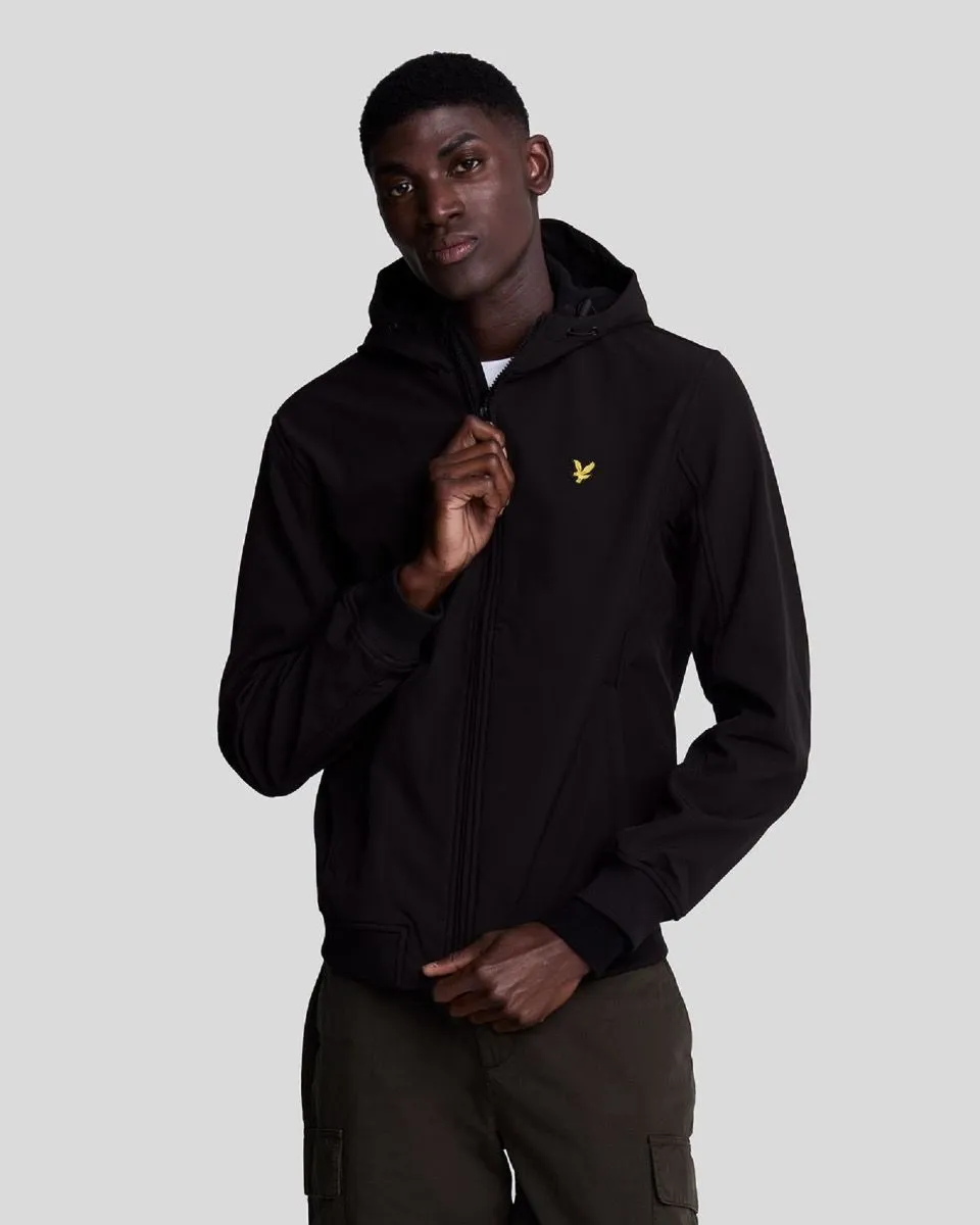 Lyle & Scott Fleece Back Softshell Jacket Jet Black