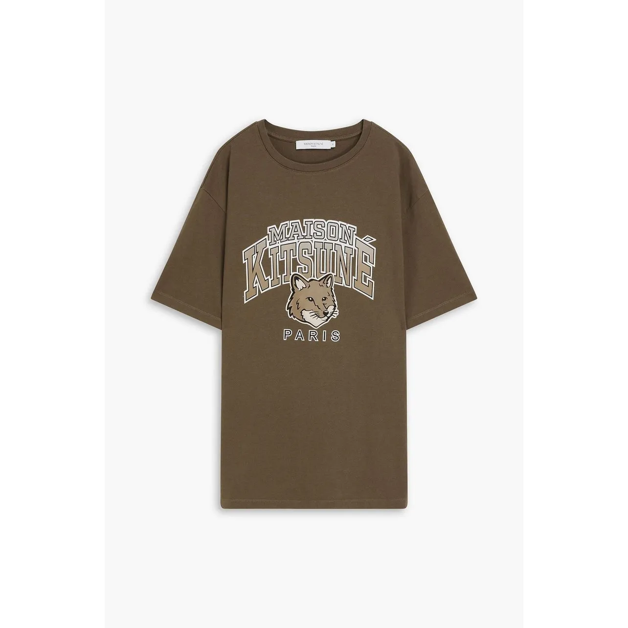 MAISON KITSUNE  |Crew Neck Plain Cotton Short Sleeves Logo Designers