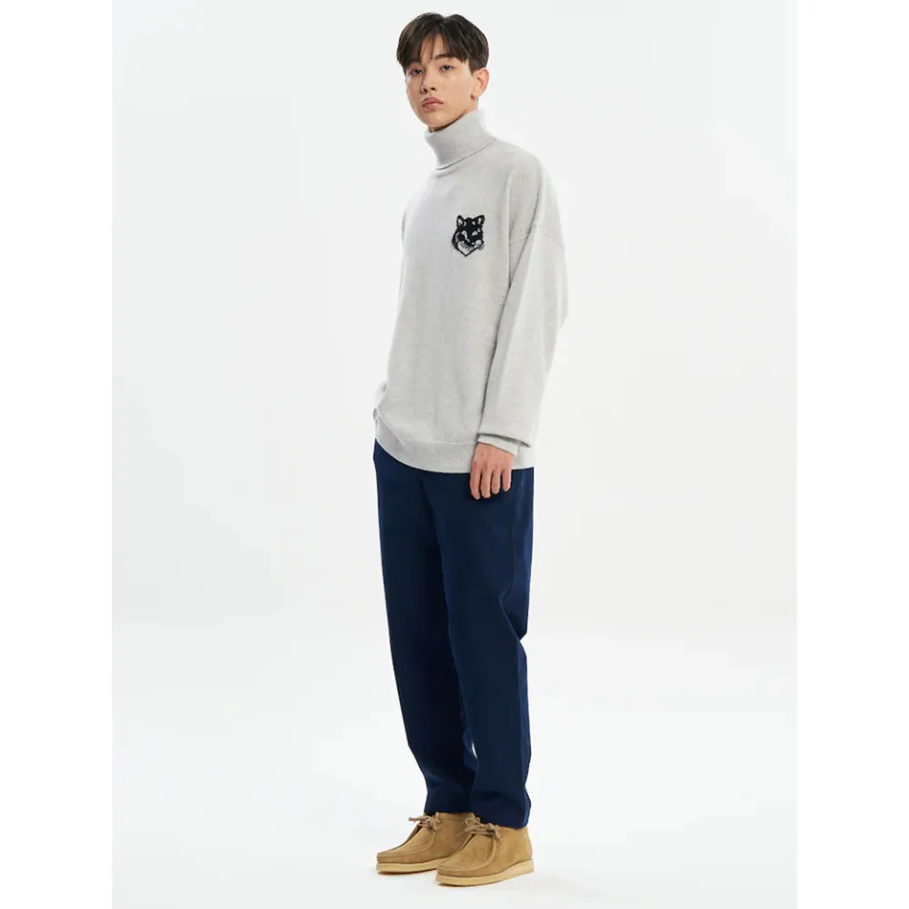 MAISON KITSUNE  |Unisex Plain Other Animal Patterns Logo Designers Sweaters