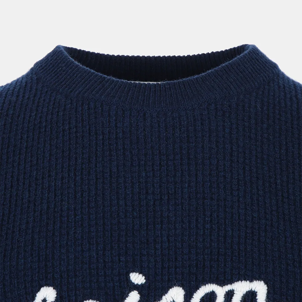 MAISON KITSUNE  |Unisex Street Style Long Sleeves Logo Designers Sweaters