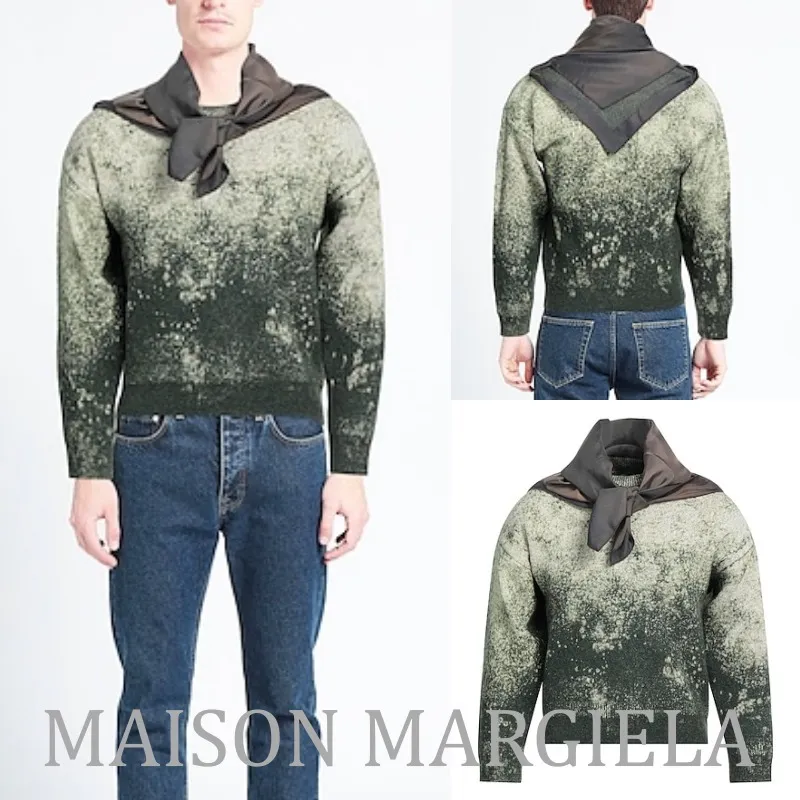 Maison Margiela  |Unisex Wool Street Style Long Sleeves Plain Cotton Designers