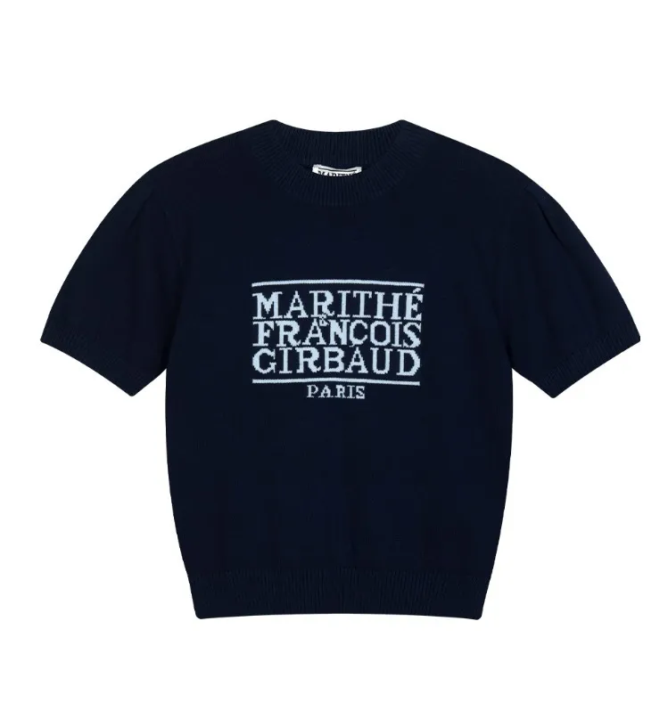 Marithe + Francois Girbaud  |[MARITHE]★W CLASSIC LOGO HALF KNIT