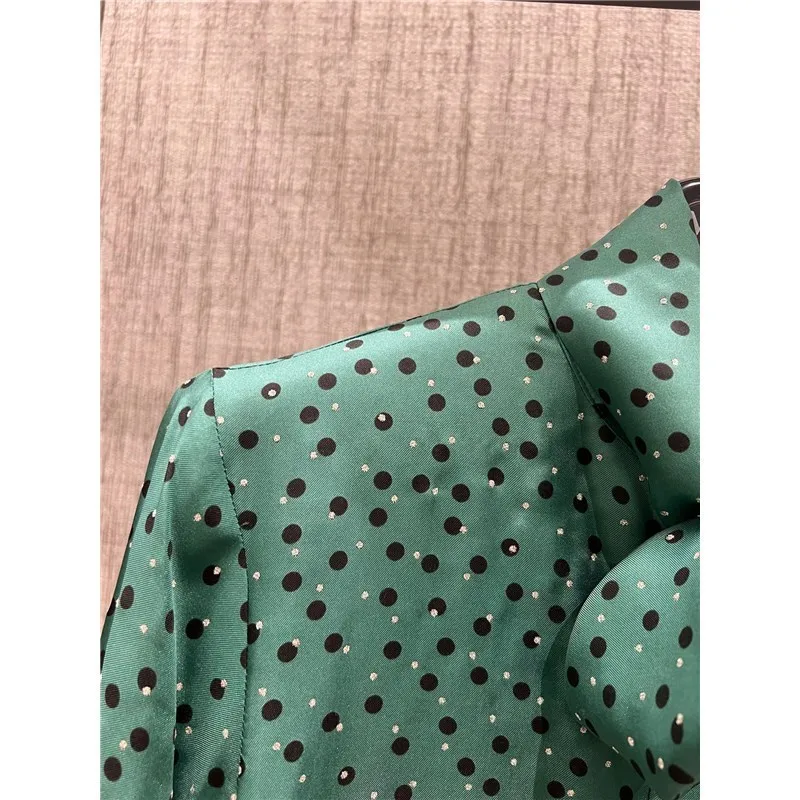 Max Mara Studio  |Dots Silk Long Sleeves Elegant Style Shirts & Blouses