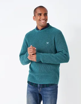 Men's Rye Ribbed Crew Neck Jumper from Crew Clothing Company