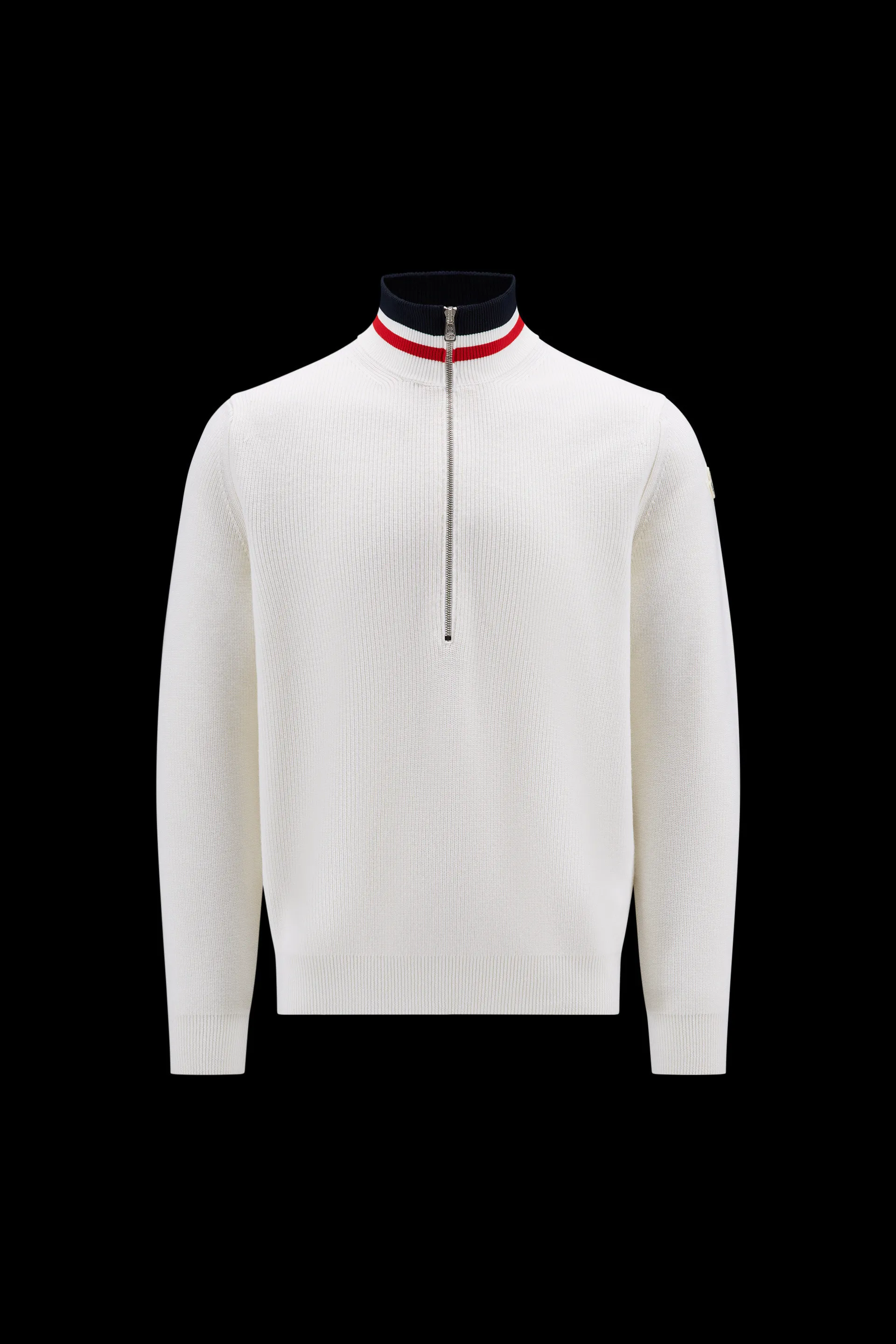 MONCLER  |Crew Neck Wool Street Style Long Sleeves Plain Logo