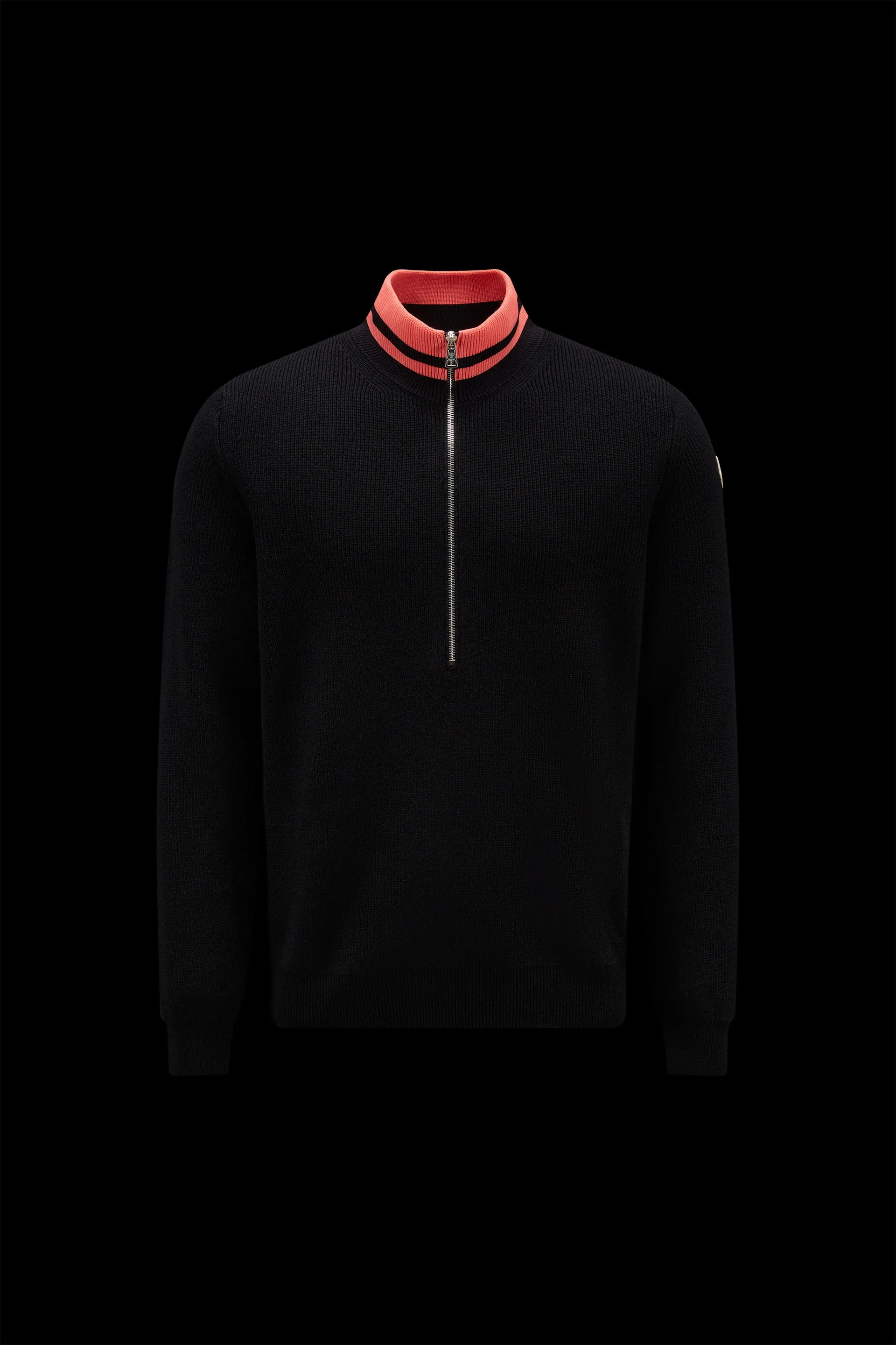 MONCLER  |Crew Neck Wool Street Style Long Sleeves Plain Logo