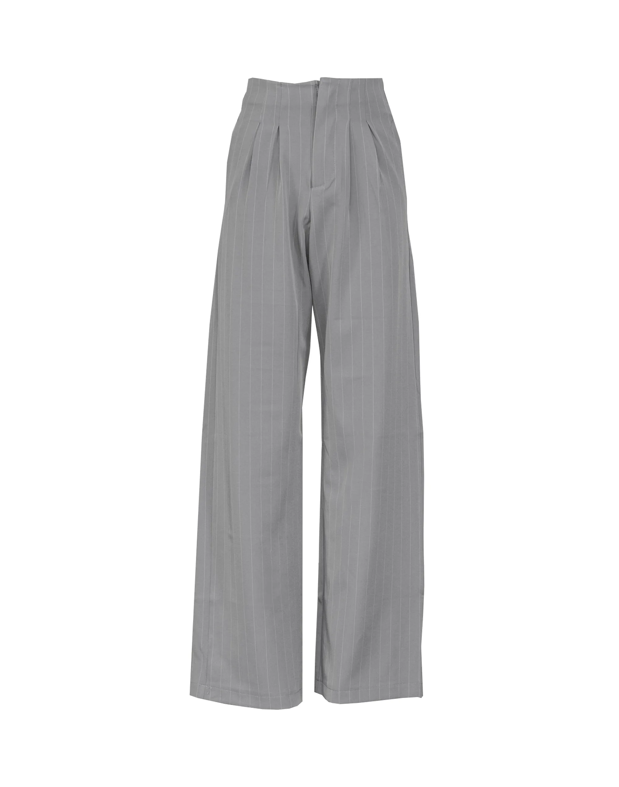 New Girl Pants (Grey Pinstripe)