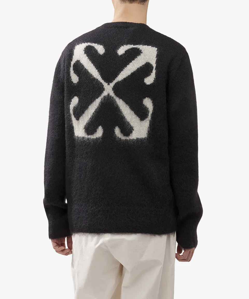 Off-White  |Street Style Long Sleeves Plain Logo Sweaters