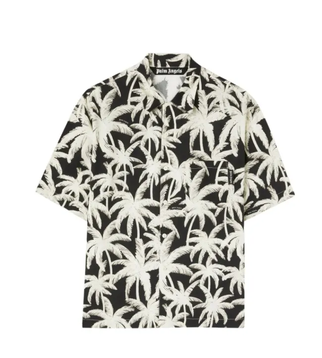 Palm Angels  |Flower Patterns Street Style Short Sleeves Logo Shirts