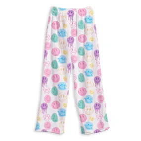 Pastel Smiley Fuzzy Lounge Pants