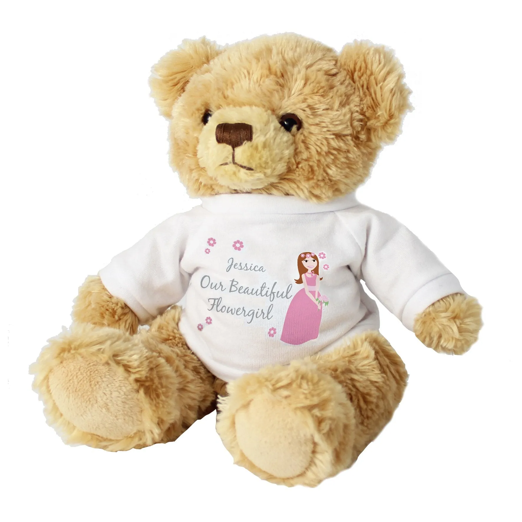 Personalised Fabulous Flower Girl Teddy Bear