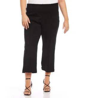 Plus Size Cropped Pintuck Pants