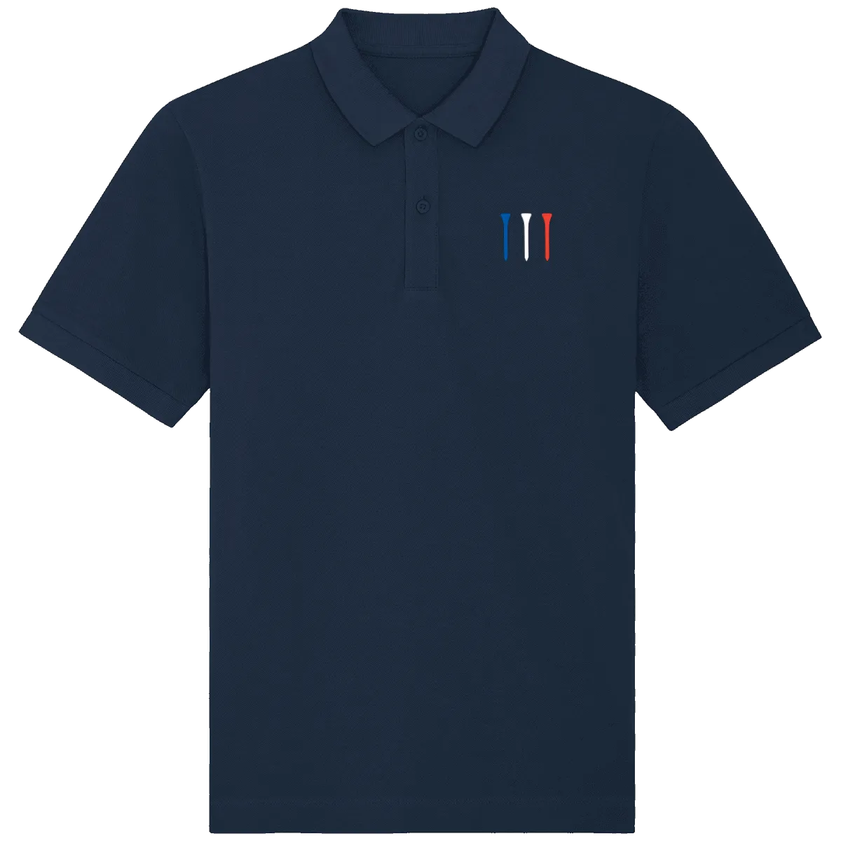 Polo en coton Bio brodé TEES BLEU BLANC ROUGE