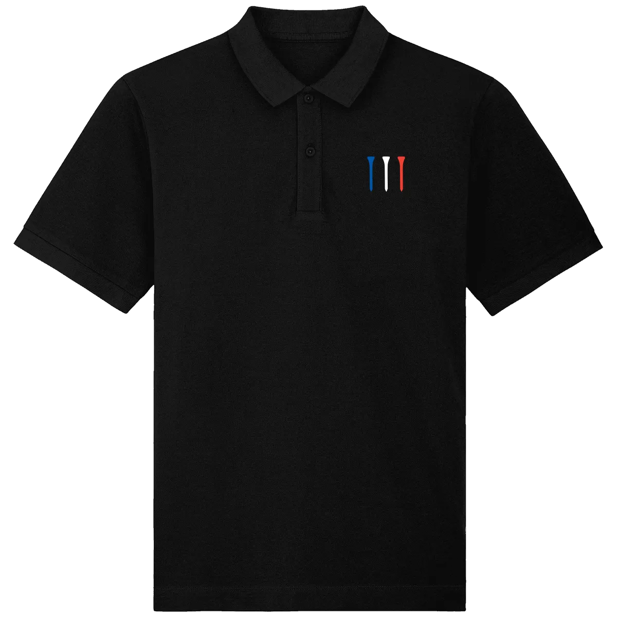 Polo en coton Bio brodé TEES BLEU BLANC ROUGE