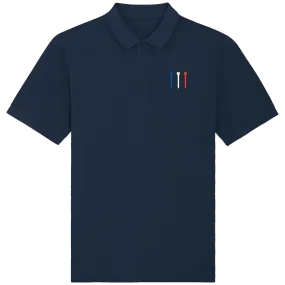 Polo en coton Bio brodé TEES BLEU BLANC ROUGE