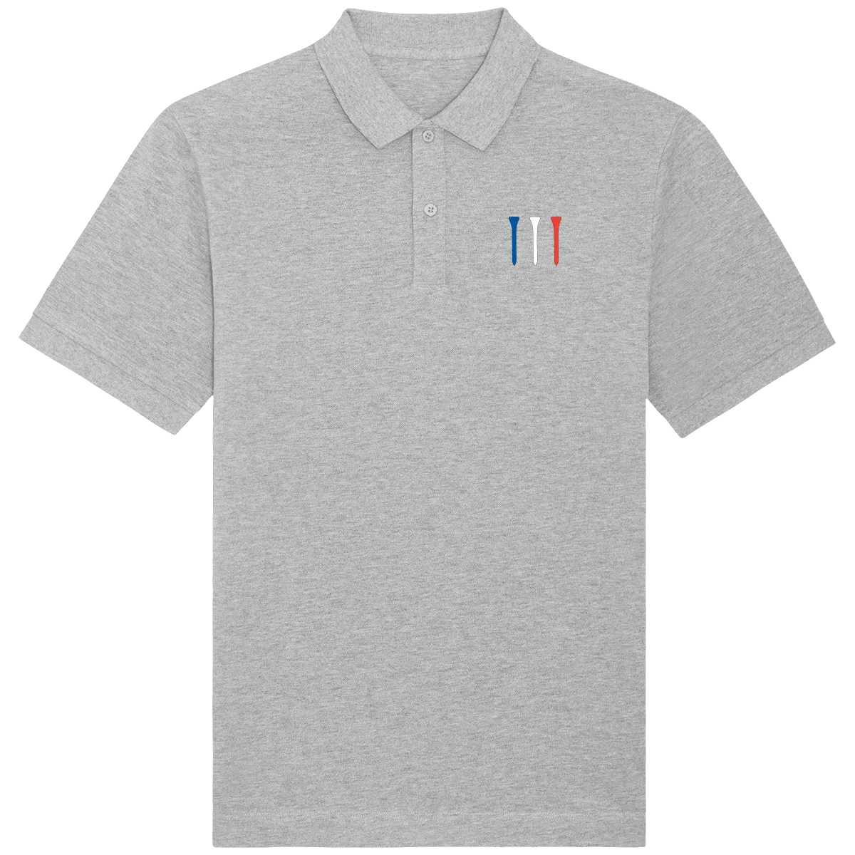 Polo en coton Bio brodé TEES BLEU BLANC ROUGE