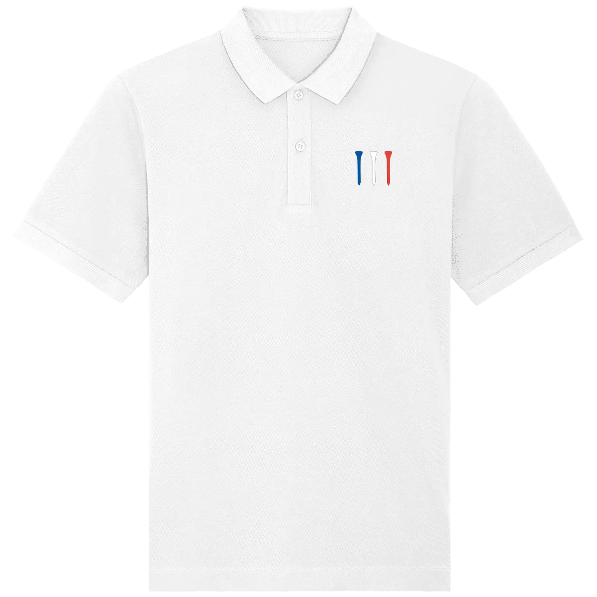 Polo en coton Bio brodé TEES BLEU BLANC ROUGE