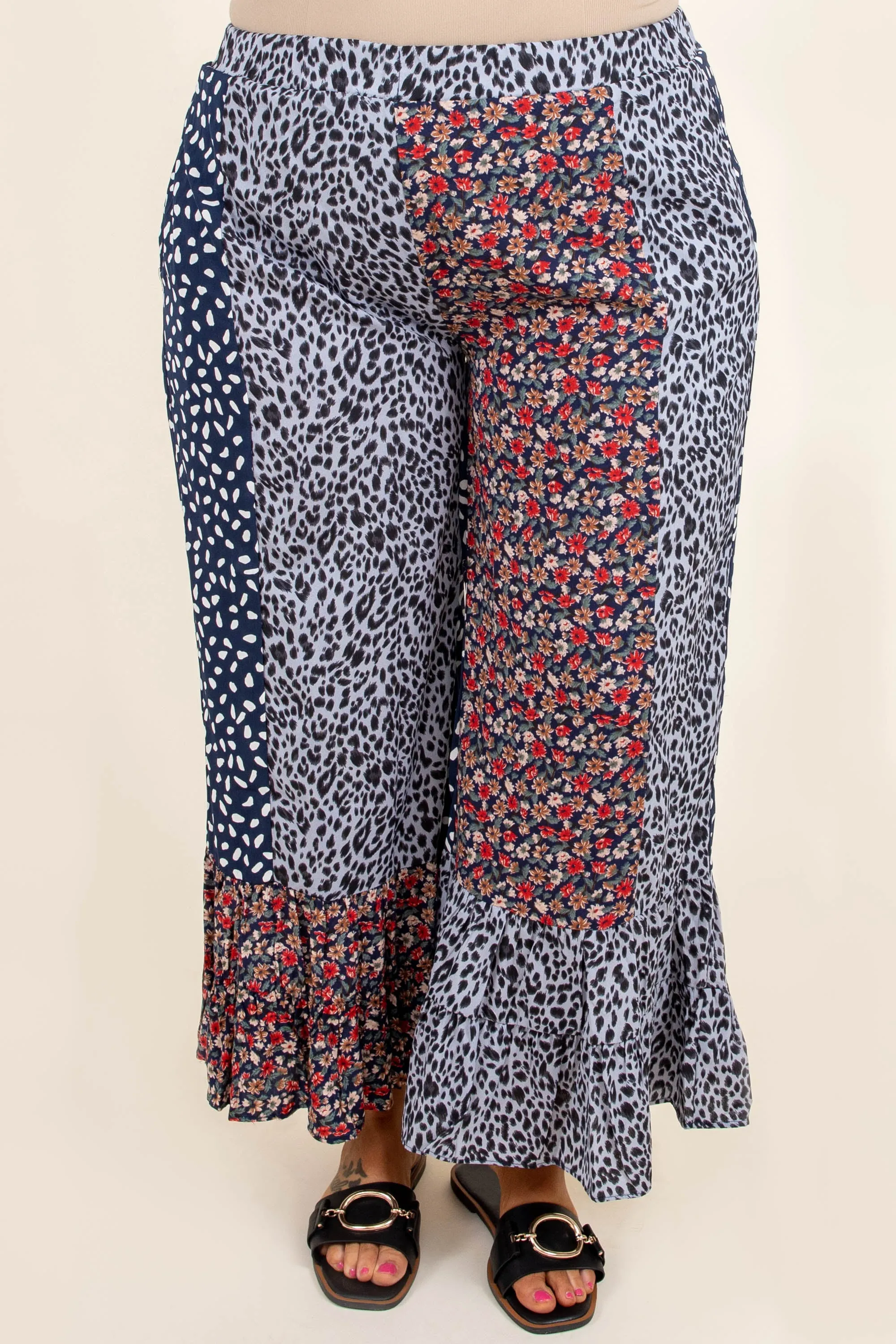 Poppy Strolls Pants, Navy Mix