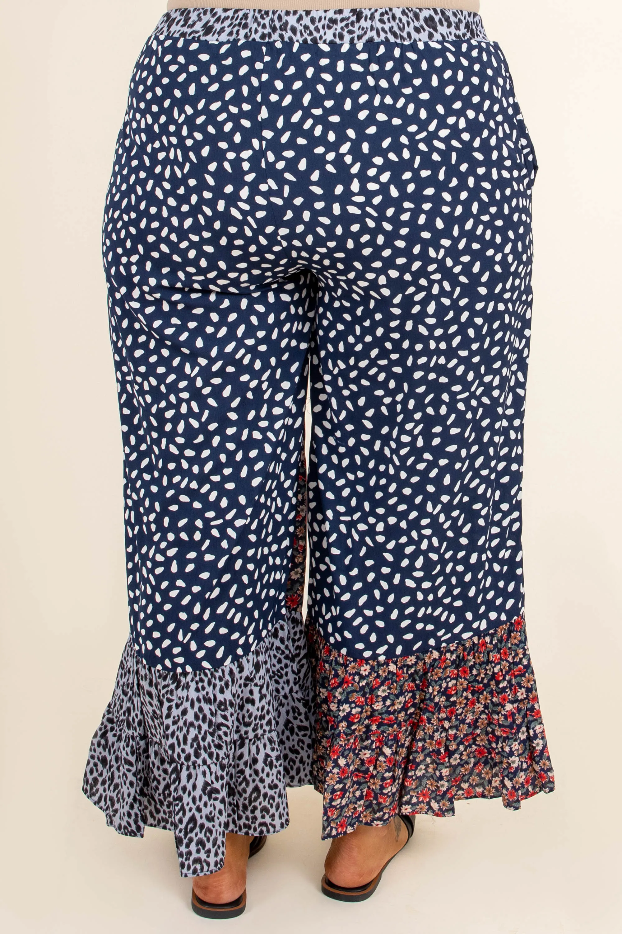 Poppy Strolls Pants, Navy Mix