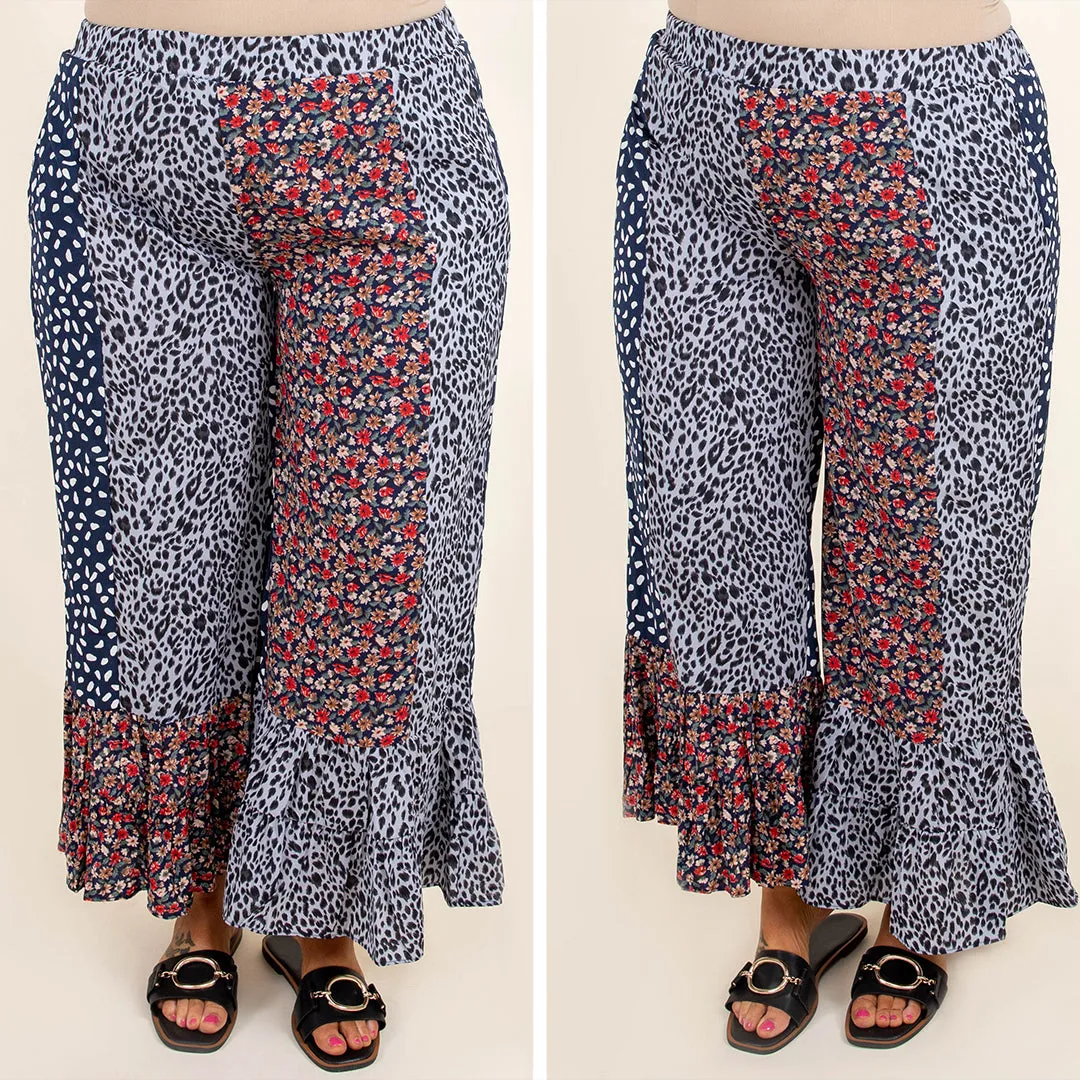 Poppy Strolls Pants, Navy Mix