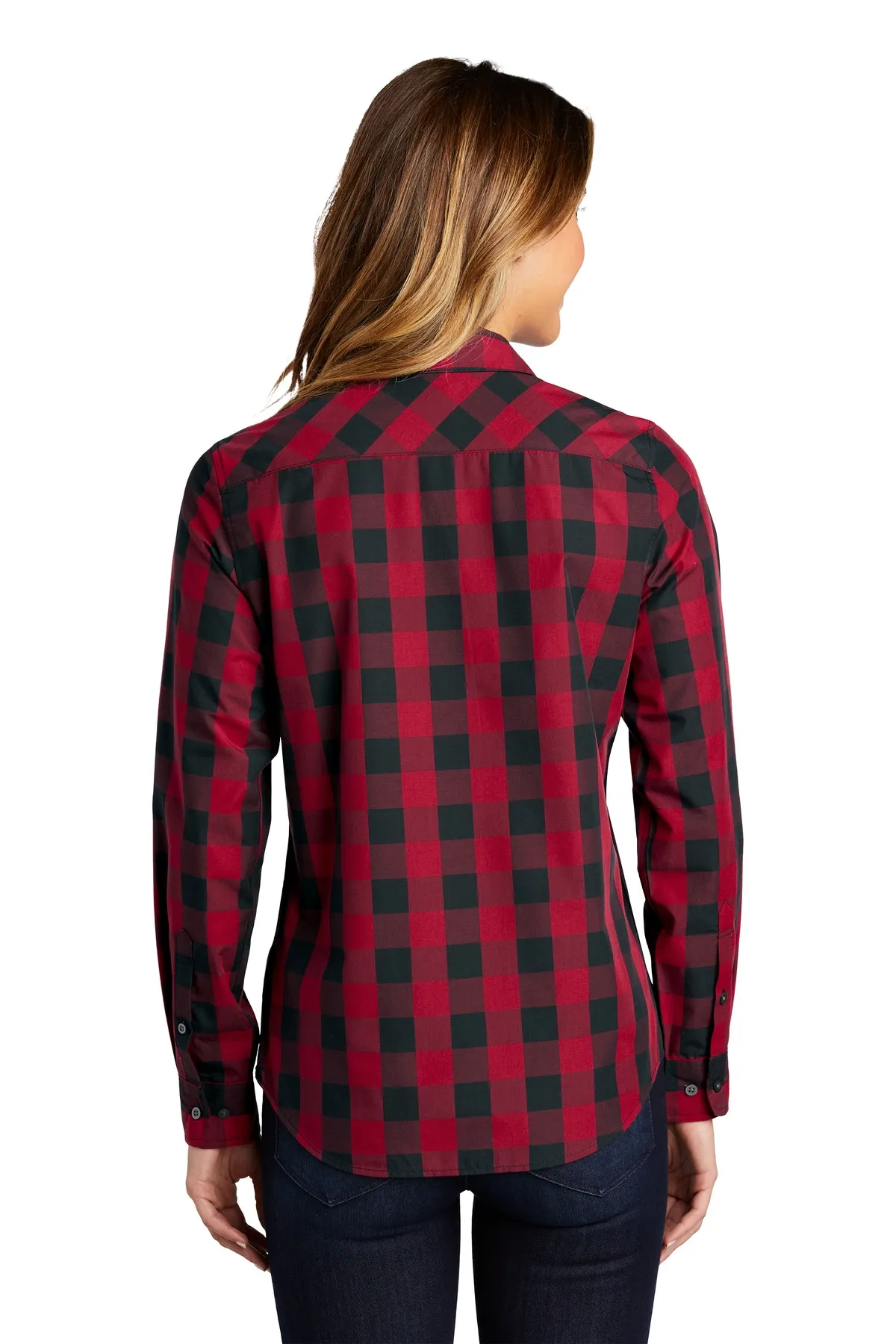 Port Authority Clothing LW670 Port Authority    Ladies Everyday Plaid Shirt SKU: LW670