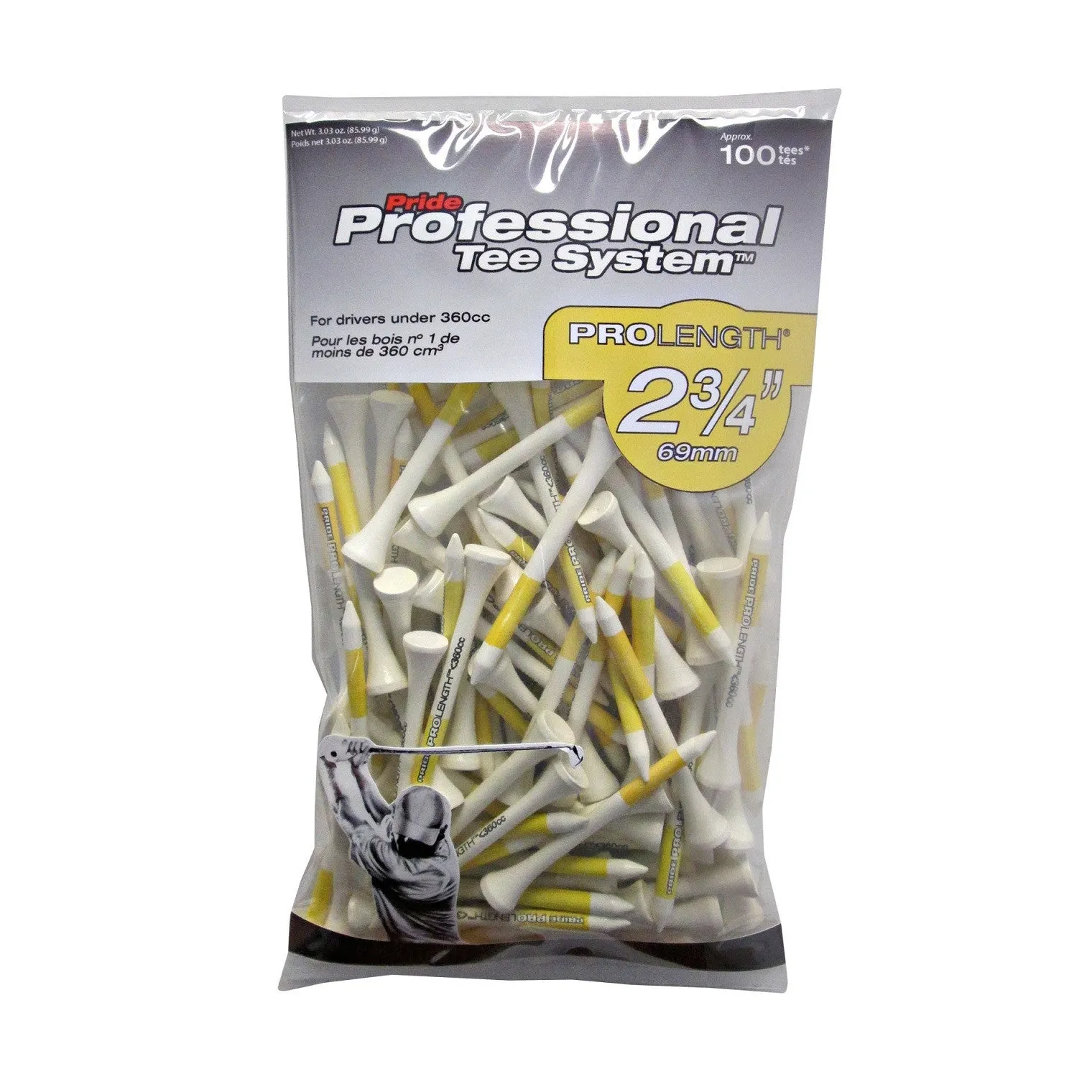 Pride Professional Tee System ProLength Golf Tees