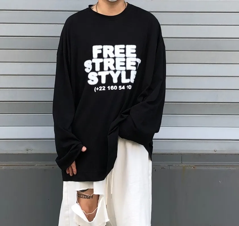 RASHOMONG  |Unisex Street Style Plain Logo T-Shirts