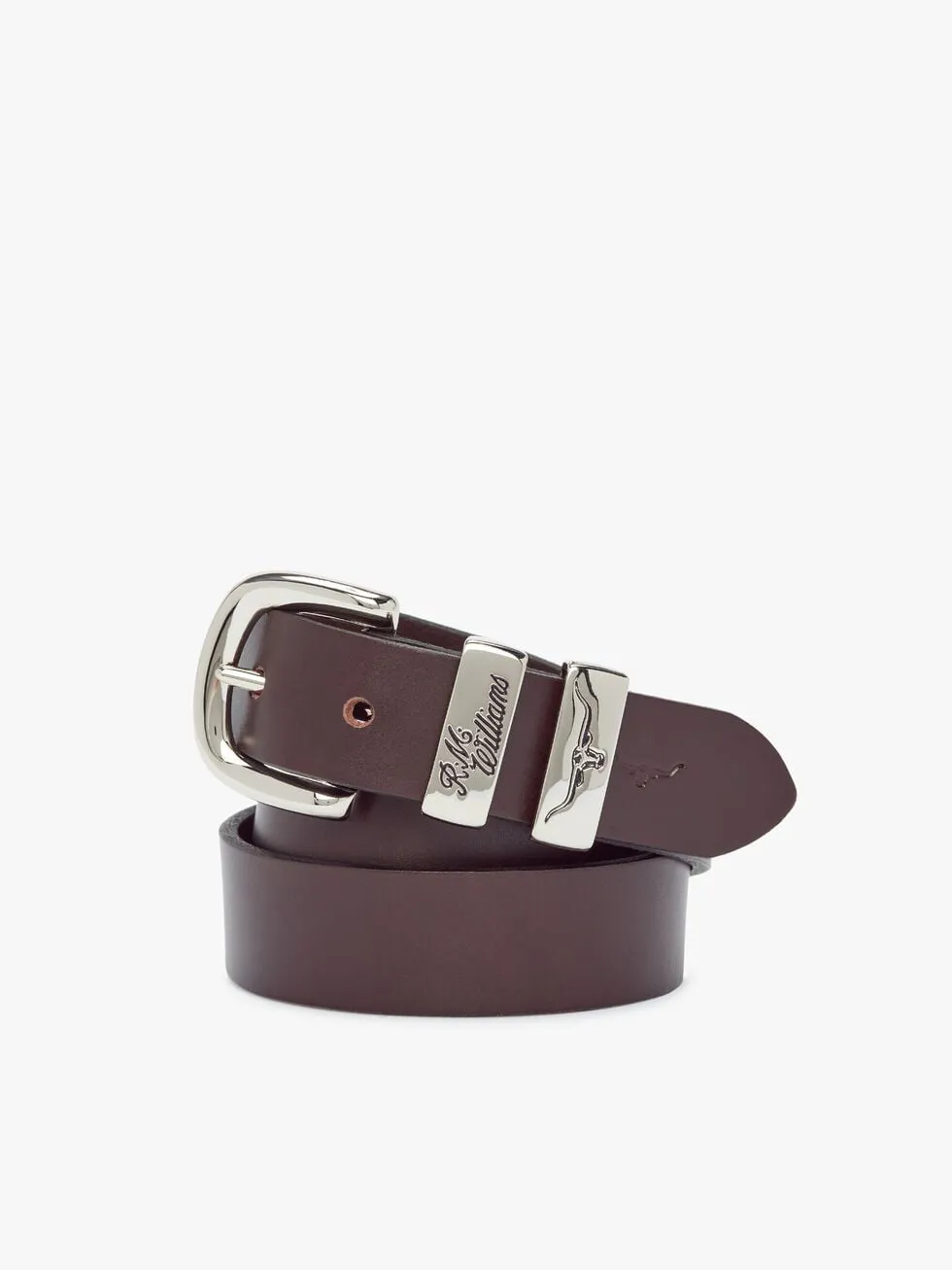 R.M.Williams 3 Piece Solid Belt - 1, 1/4 " Chestnut - Gillanders.ie Town & Country Clothing