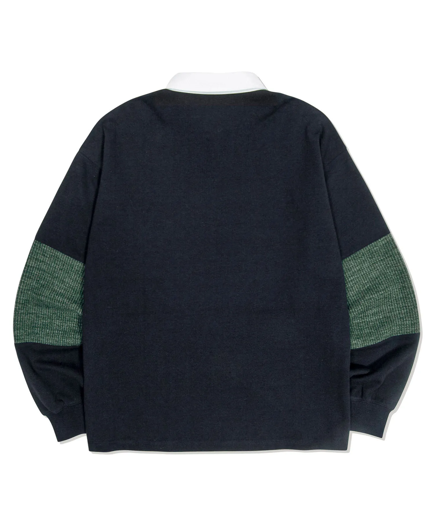 ROMANTIC CROWN  |[ROMANTIC CROWN]★SWEAT KNIT MIX RUGBY SHIRTS