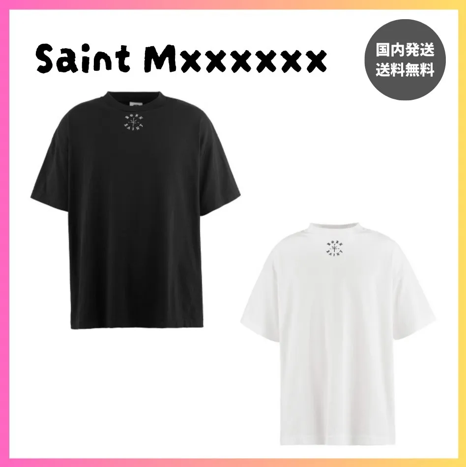 Saint Mxxxxxx  |Unisex Street Style Cotton Short Sleeves T-Shirts