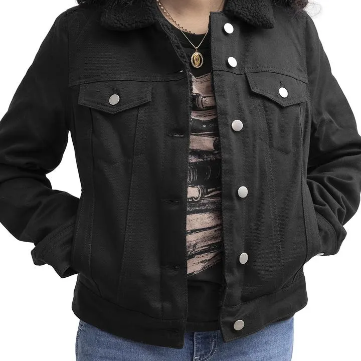 Samantha  Shearling Denim Jacket