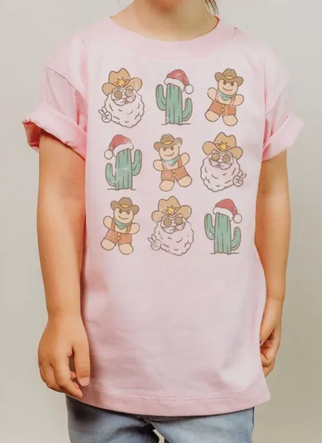 Santa Cactus Kids Graphic Tee