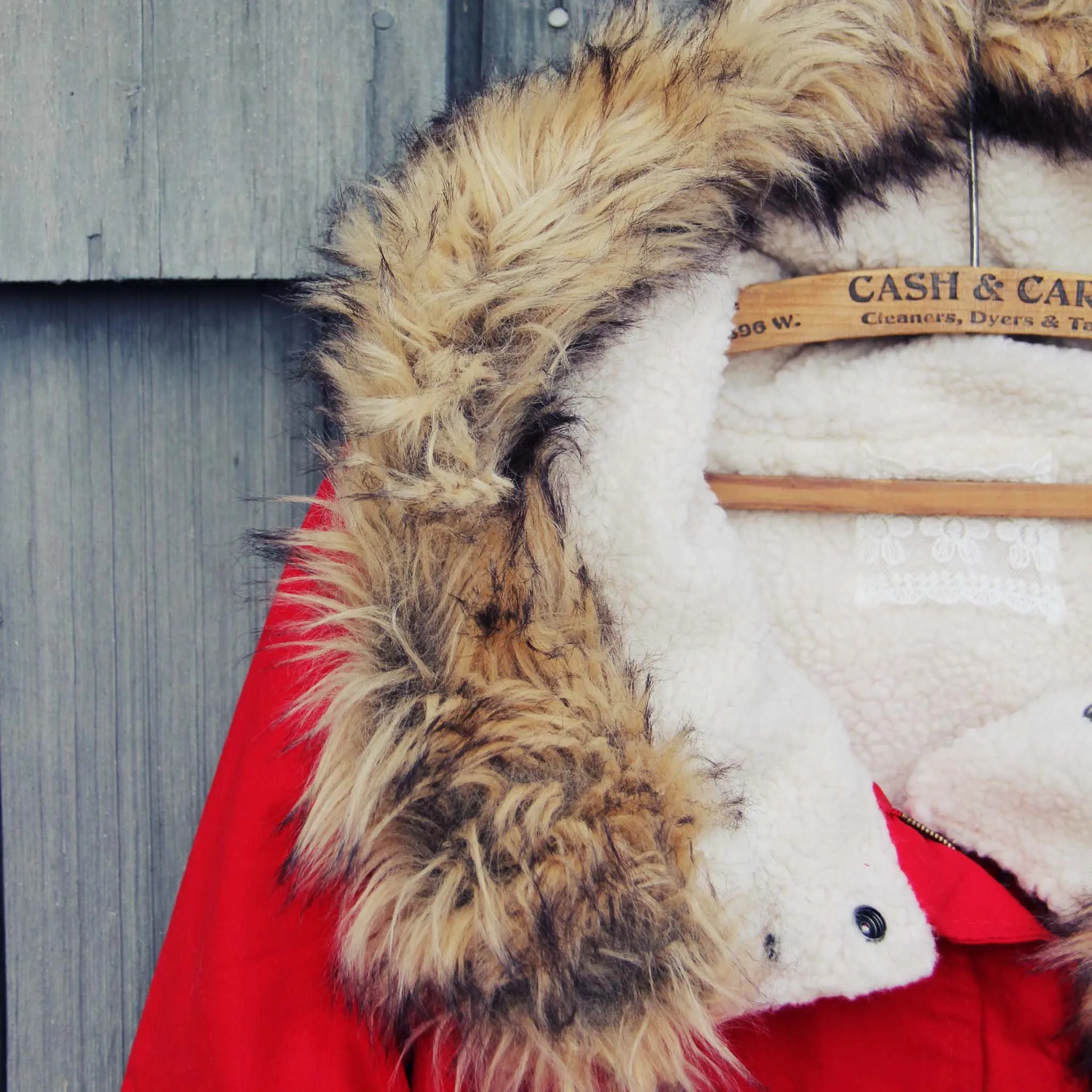 Sherpa Coat in Red