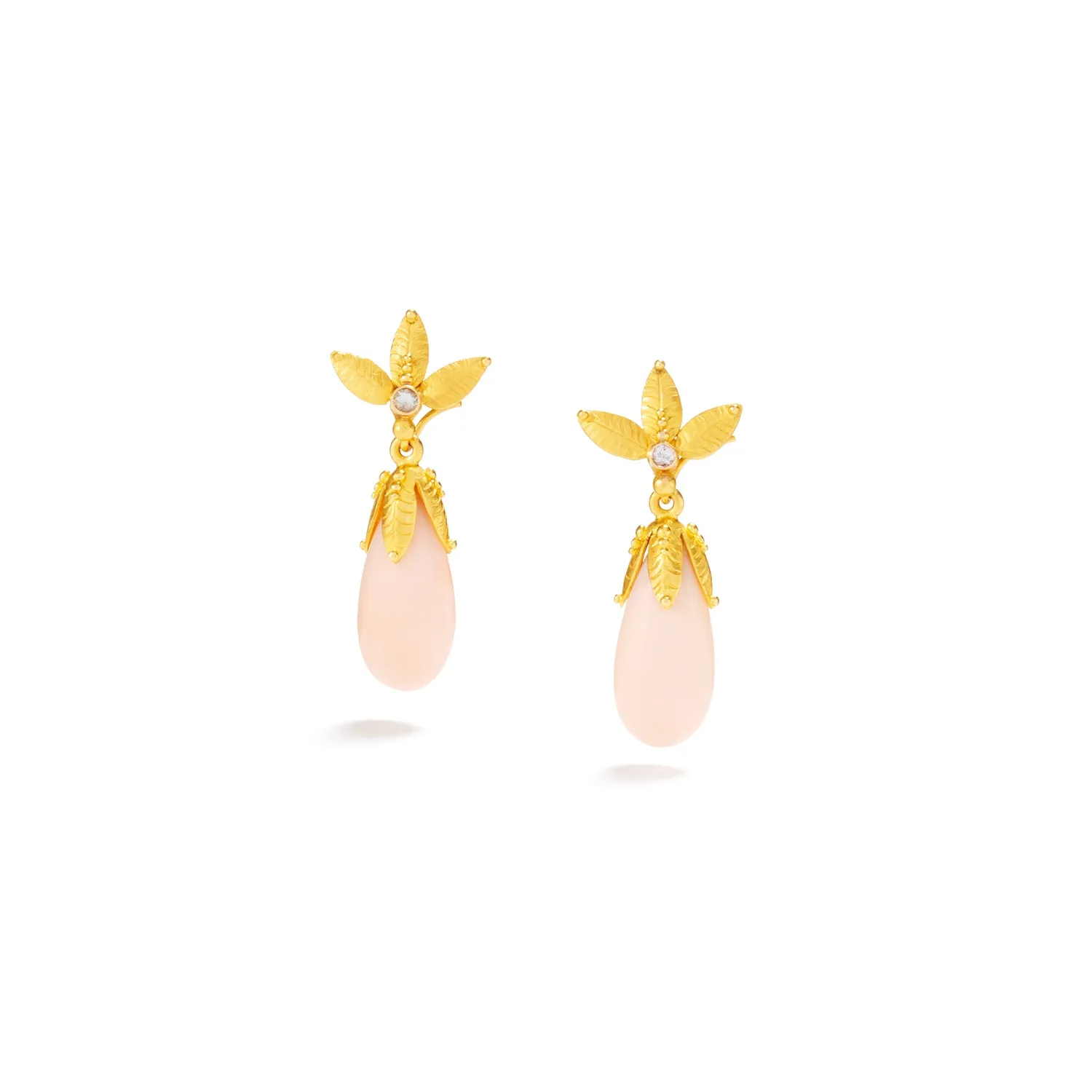 Sri Lanka Coral Drop Earrings