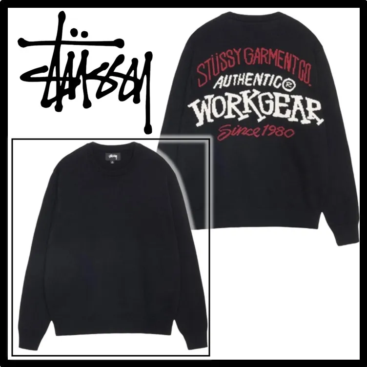 STUSSY  |Street Style Logo Skater Style Sweaters